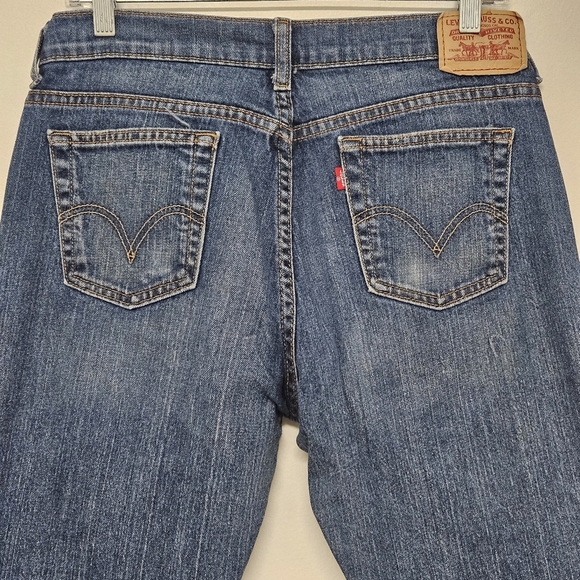 25 LEVI'S 515 RELAXED BOOT CUT JEANS SIZE 10 SLIM - Picture 8 of 10